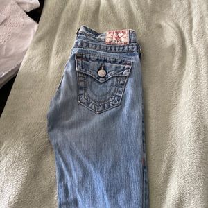True Religion Bootcut Blue Jeans. 31” inseam. Size 26. “Billy”